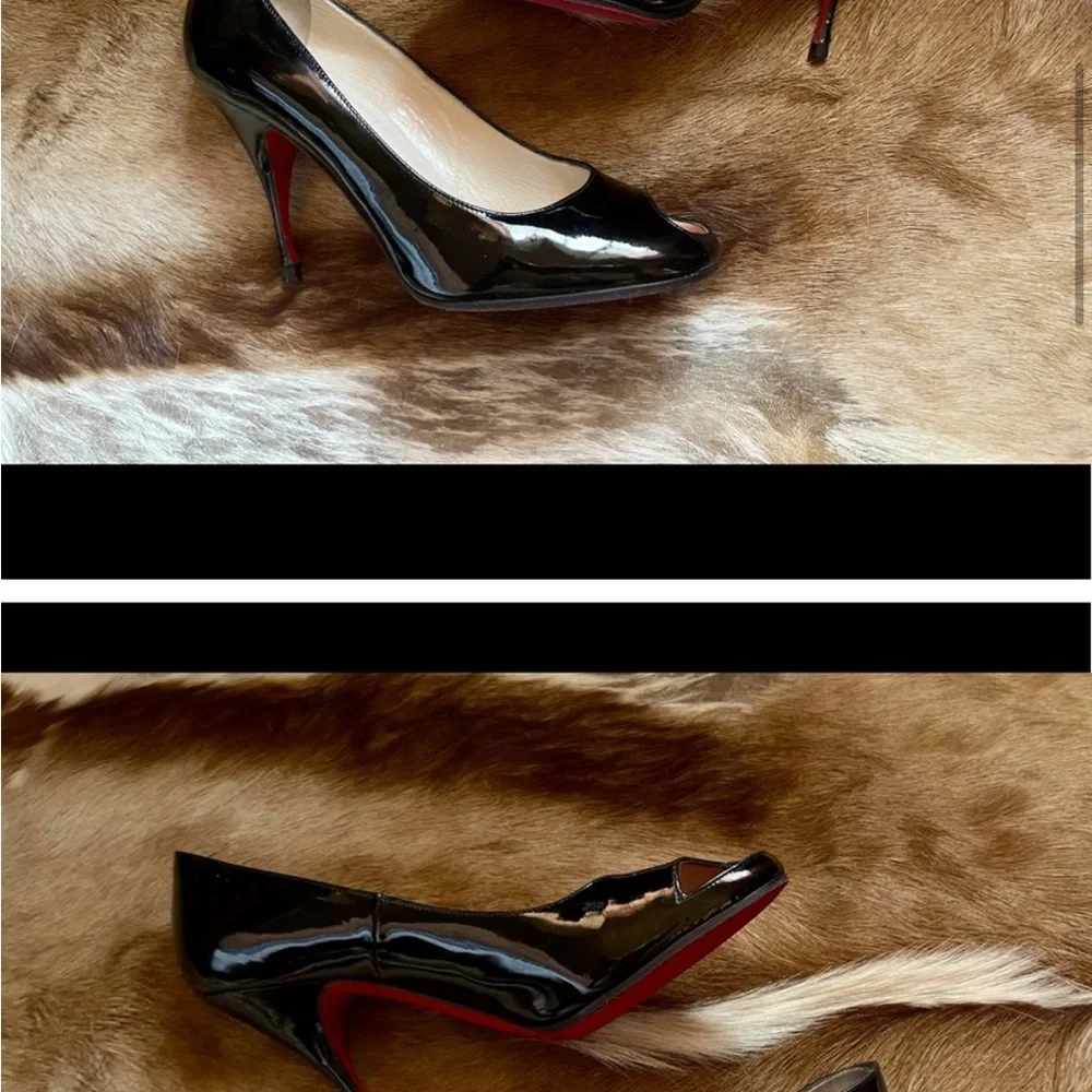 HURRY! Memorial SALE! Christian Louboutin Peep Toe Patent Leather Heel - Picture 3 of 14